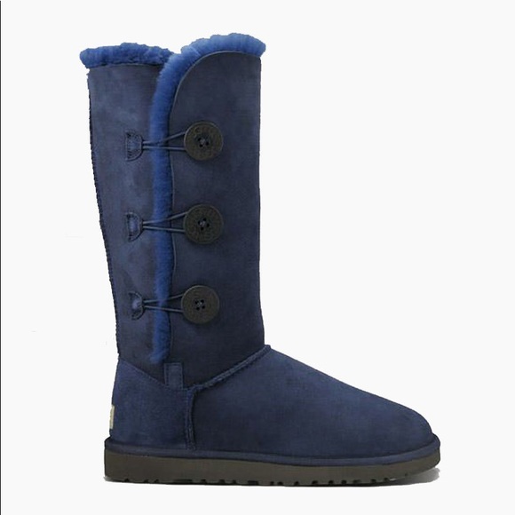 navy blue bailey button ugg boots